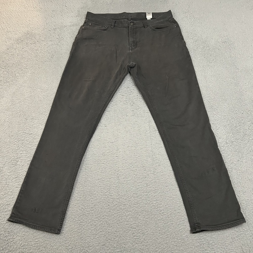 Banana Republic Pants Mens 36x34 Gray The Traveler Slim Fit Five Pockets Stretch